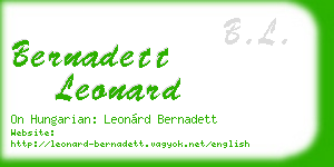 bernadett leonard business card